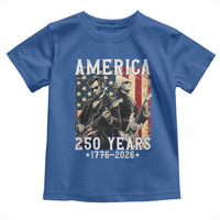George Washington Abe Lincoln Playing Guitar Toddler T Shirt USA 250th Anniversary Guitarist Graphic