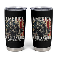 George Washington Abe Lincoln Playing Guitar Tumbler Cup USA 250th Anniversary Guitarist Graphic