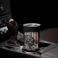 George Washington Abe Lincoln Playing Guitar Tumbler Cup USA 250th Anniversary Guitarist Graphic