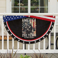 George Washington Abe Lincoln Playing Guitar Patriotic Fan Flag USA 250th Anniversary Guitarist Graphic