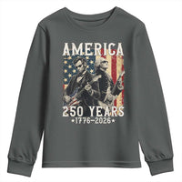 George Washington Abe Lincoln Playing Guitar Youth Sweatshirt USA 250th Anniversary Guitarist Graphic