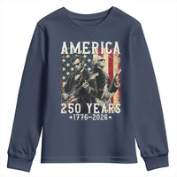 George Washington Abe Lincoln Playing Guitar Youth Sweatshirt USA 250th Anniversary Guitarist Graphic