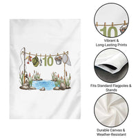 10th Birthday Fishing Garden Flag Fisherman Birthday Party Gift