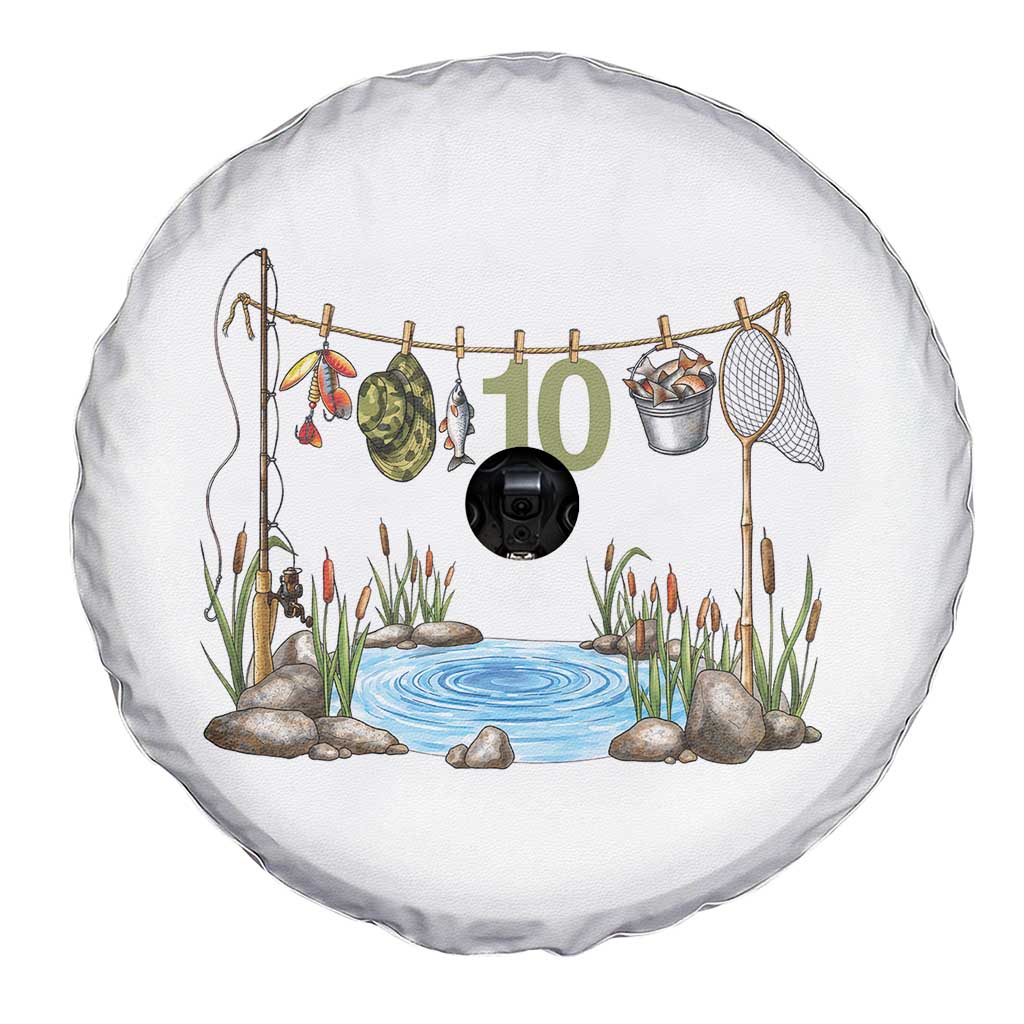 10th Birthday Fishing Spare Tire Cover Fisherman Birthday Party Gift