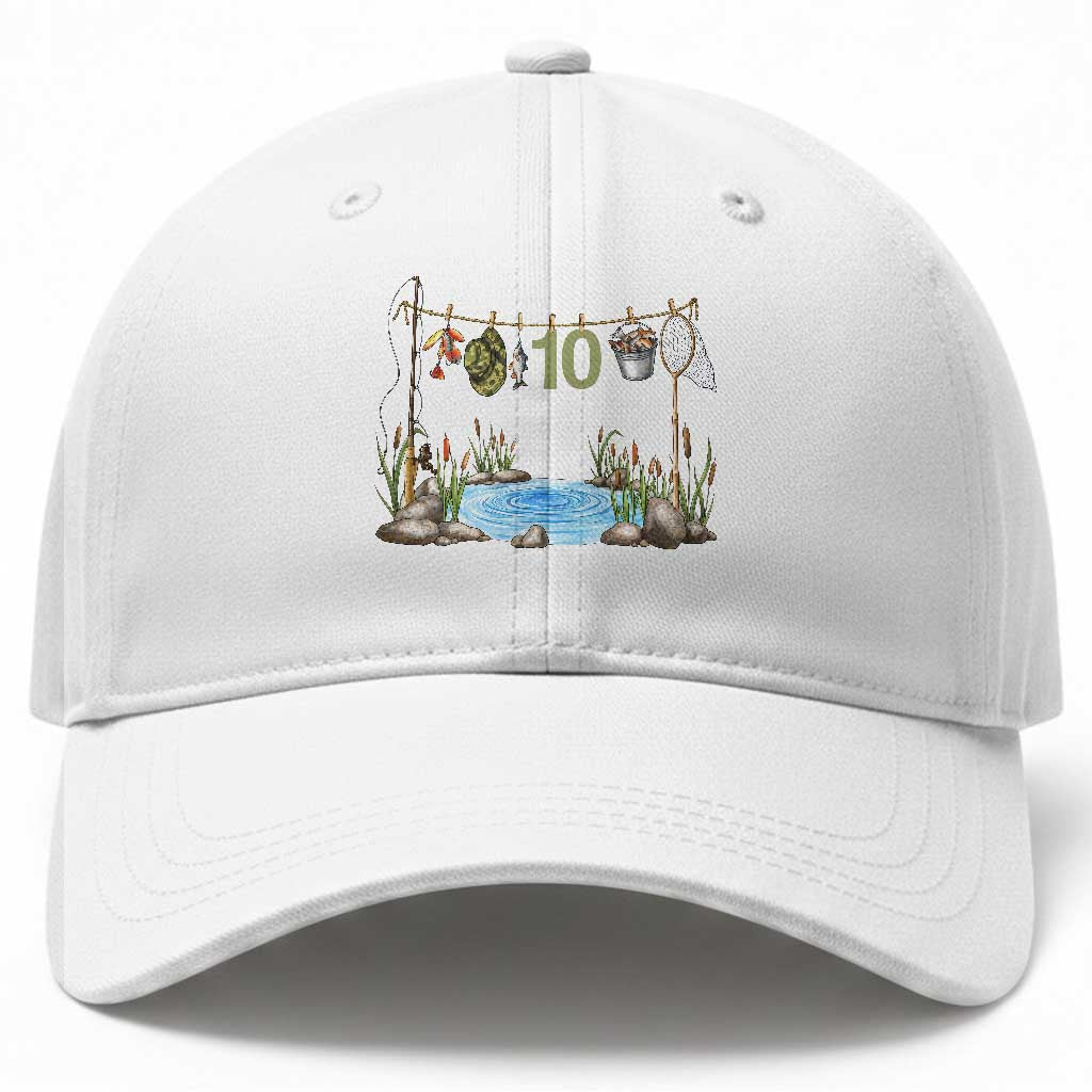 10th Birthday Fishing Baseball Cap Fisherman Birthday Party Gift
