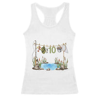 10th Birthday Fishing Racerback Tank Top Fisherman Birthday Party Gift