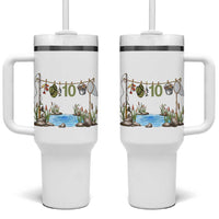 10th Birthday Fishing Tumbler With Handle Fisherman Birthday Party Gift