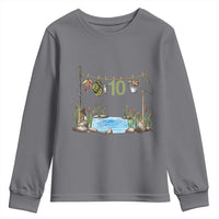 10th Birthday Fishing Youth Sweatshirt Fisherman Birthday Party Gift