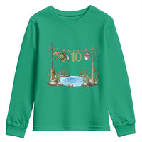 10th Birthday Fishing Youth Sweatshirt Fisherman Birthday Party Gift