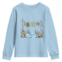 10th Birthday Fishing Youth Sweatshirt Fisherman Birthday Party Gift