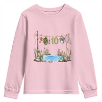10th Birthday Fishing Youth Sweatshirt Fisherman Birthday Party Gift