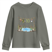 10th Birthday Fishing Youth Sweatshirt Fisherman Birthday Party Gift