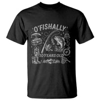O'Fishally 10 Years Old T Shirt Funny Fisherman Birthday Graphic