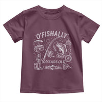 O'Fishally 10 Years Old Toddler T Shirt Funny Fisherman Birthday Graphic