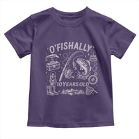 O'Fishally 10 Years Old Toddler T Shirt Funny Fisherman Birthday Graphic
