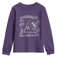 O'Fishally 10 Years Old Youth Sweatshirt Funny Fisherman Birthday Graphic