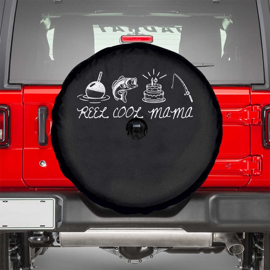 Reel Cool Mama Spare Tire Cover Funny Fishing Mom Birthday Gift