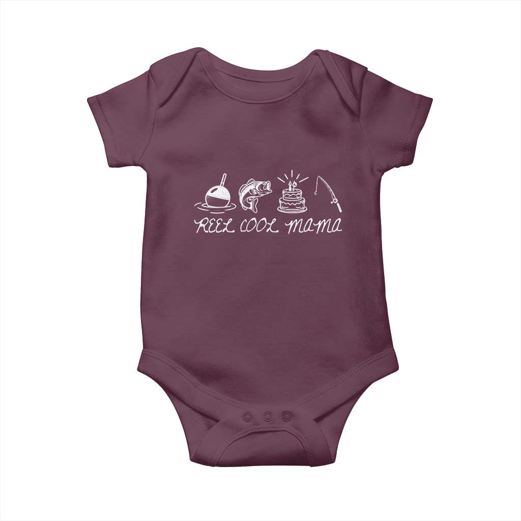 Reel Cool Mama Baby Onesie Funny Fishing Mom Birthday Gift