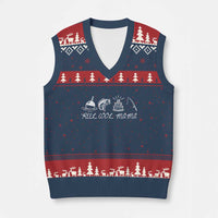 Reel Cool Mama V-Neck Knit Sweater Vest Funny Fishing Mom Birthday Gift