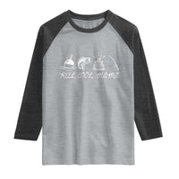Reel Cool Mama Raglan Shirt Funny Fishing Mom Birthday Gift