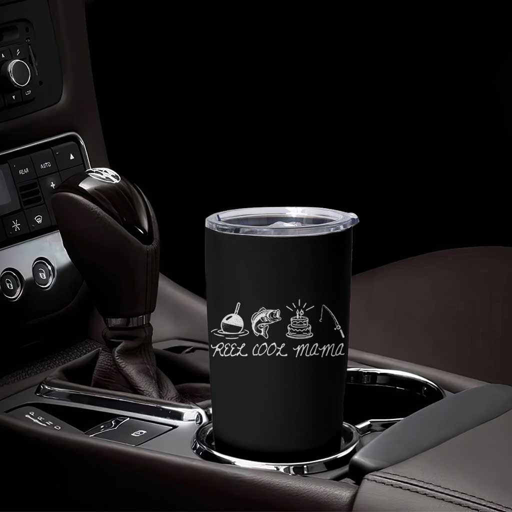 Reel Cool Mama Tumbler Cup Funny Fishing Mom Birthday Gift
