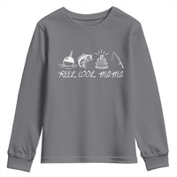 Reel Cool Mama Youth Sweatshirt Funny Fishing Mom Birthday Gift