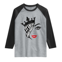Its My 20th Birthday Raglan Shirt Birthday Queen Crown Gift For Women