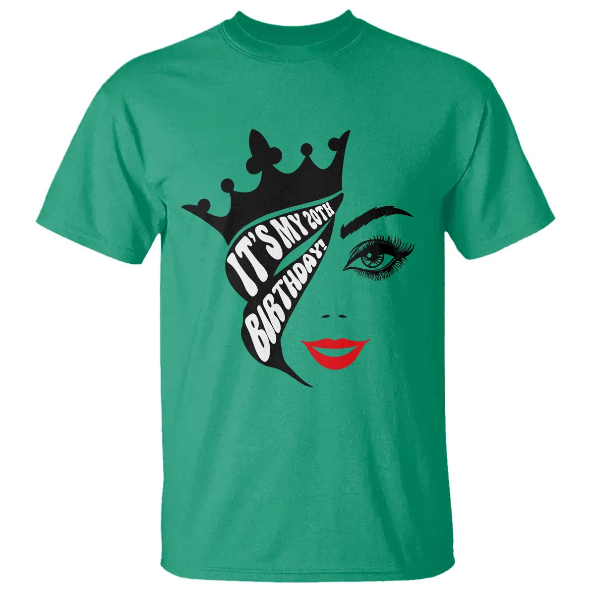 Its My 20th Birthday T Shirt Birthday Queen Crown Gift For Women
