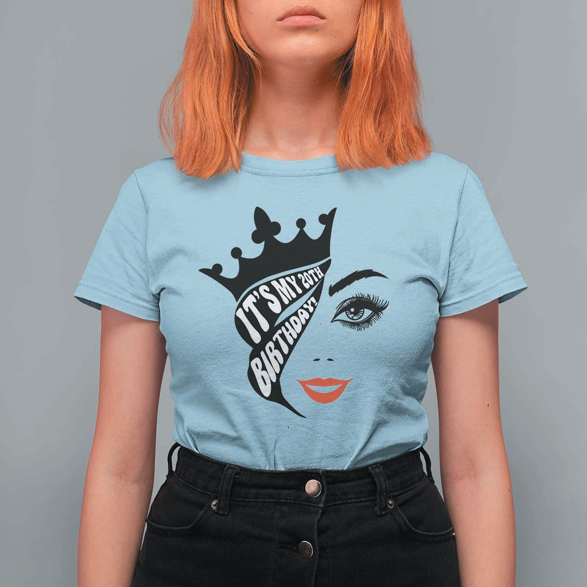 Its My 20th Birthday T Shirt For Women Birthday Queen Crown Gift For Women