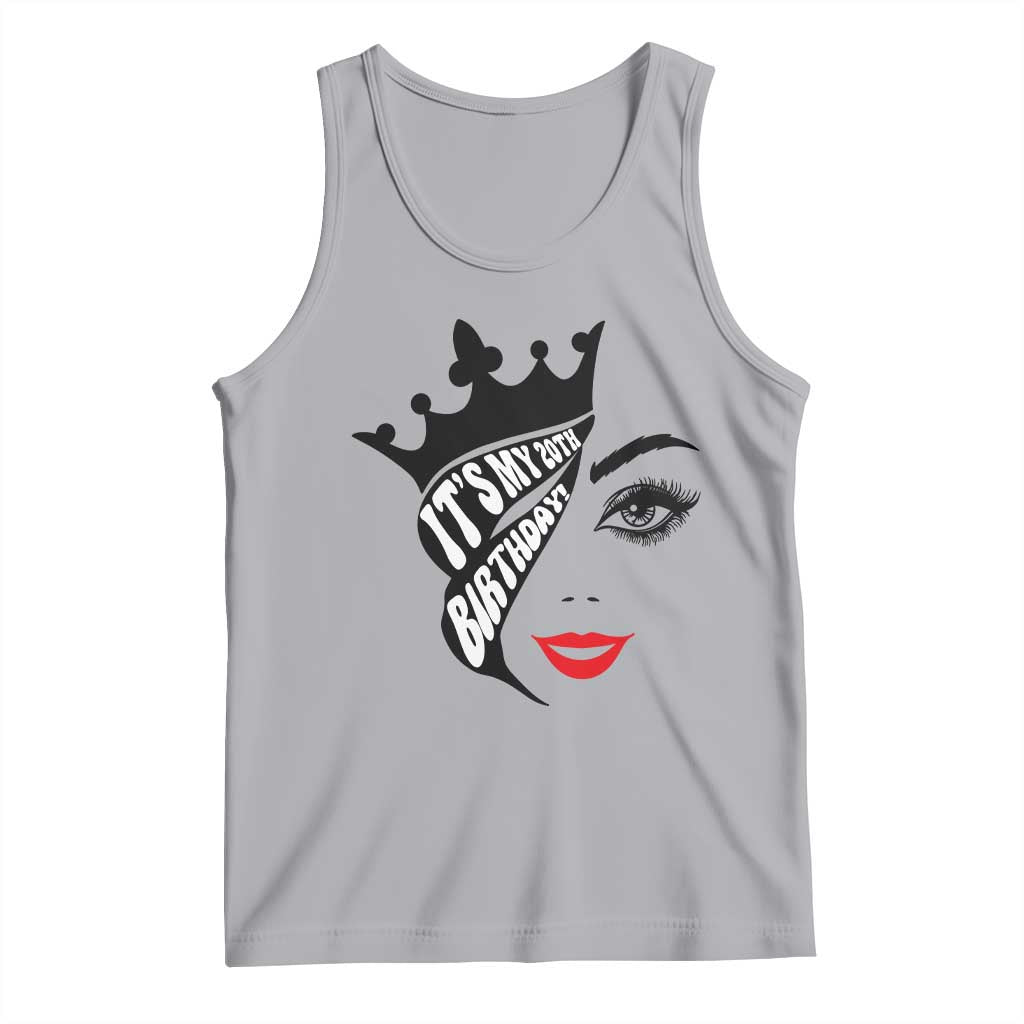 Its My 20th Birthday Tank Top Birthday Queen Crown Gift For Women