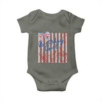 Patriotic Birthday Girl Baby Onesie Red White And Blue Party Graphic