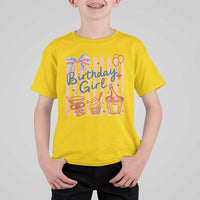 Patriotic Birthday Girl T Shirt For Kid Red White And Blue Party Graphic