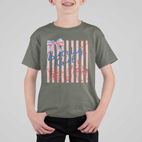 Patriotic Birthday Girl T Shirt For Kid Red White And Blue Party Graphic
