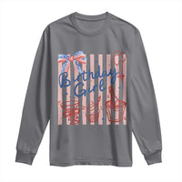 Patriotic Birthday Girl Long Sleeve Shirt Red White And Blue Party Graphic