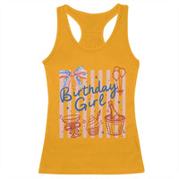 Patriotic Birthday Girl Racerback Tank Top Red White And Blue Party Graphic