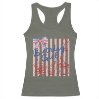 Patriotic Birthday Girl Racerback Tank Top Red White And Blue Party Graphic