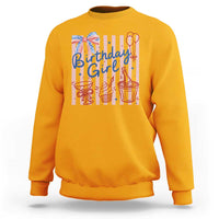 Patriotic Birthday Girl Sweatshirt Red White And Blue Party Graphic