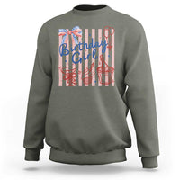 Patriotic Birthday Girl Sweatshirt Red White And Blue Party Graphic