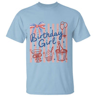 Patriotic Birthday Girl T Shirt Red White And Blue Party Graphic