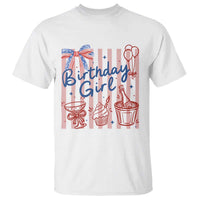 Patriotic Birthday Girl T Shirt Red White And Blue Party Graphic