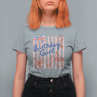Patriotic Birthday Girl T Shirt For Women Red White And Blue Party Graphic