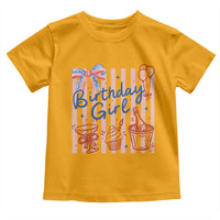 Patriotic Birthday Girl Toddler T Shirt Red White And Blue Party Graphic