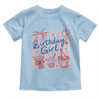 Patriotic Birthday Girl Toddler T Shirt Red White And Blue Party Graphic