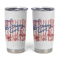 Patriotic Birthday Girl Tumbler Cup Red White And Blue Party Graphic