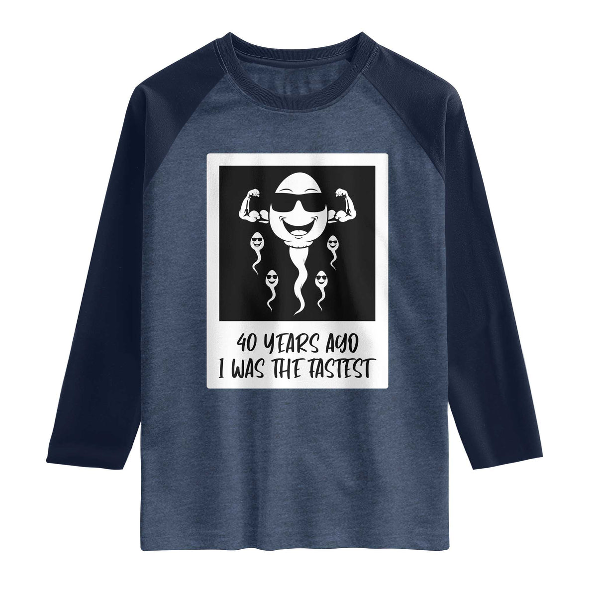 40 Years Ago I Was The Fastest Raglan Shirt Funny Forty Birthday Gift