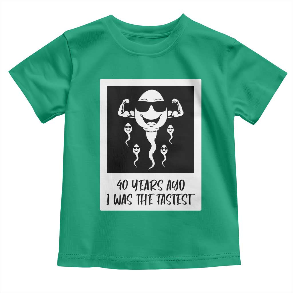 40 Years Ago I Was The Fastest Toddler T Shirt Funny Forty Birthday Gift