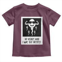 40 Years Ago I Was The Fastest Toddler T Shirt Funny Forty Birthday Gift