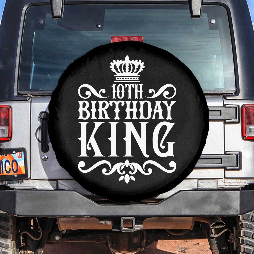 10th Birthday King Spare Tire Cover Perfect 10 Years Old Crown Gift