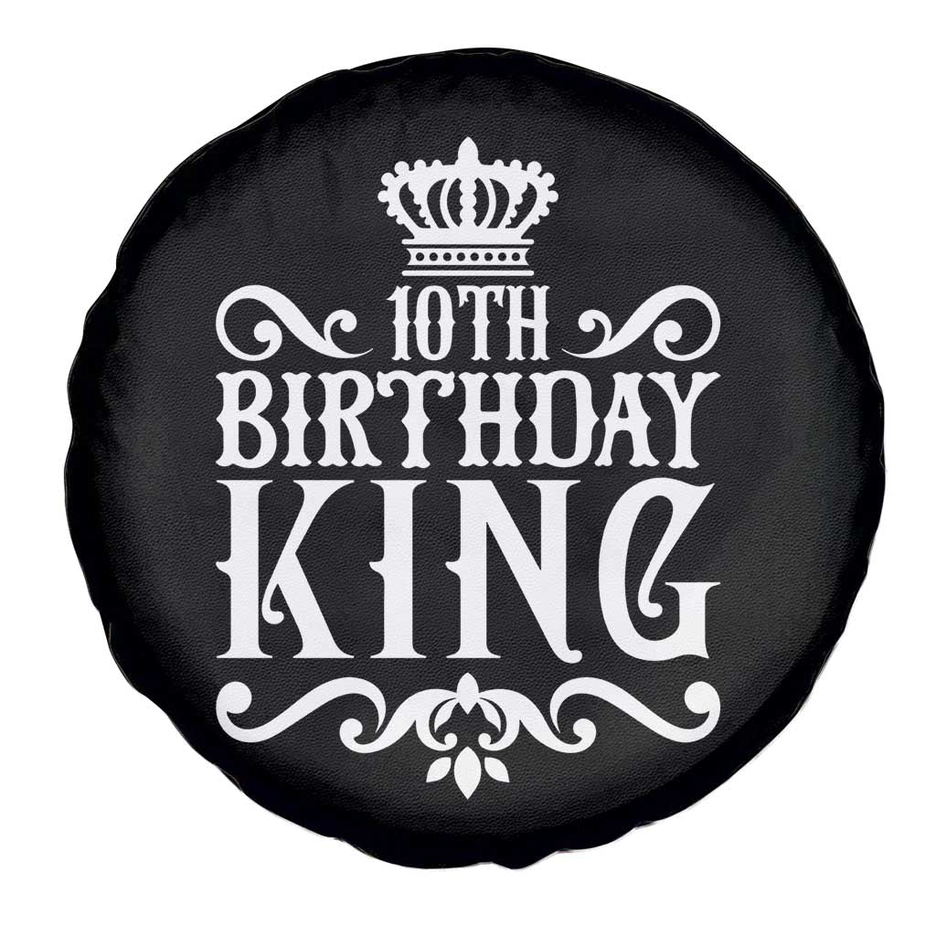 10th Birthday King Spare Tire Cover Perfect 10 Years Old Crown Gift