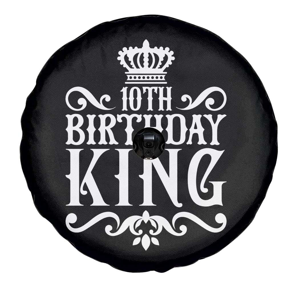 10th Birthday King Spare Tire Cover Perfect 10 Years Old Crown Gift